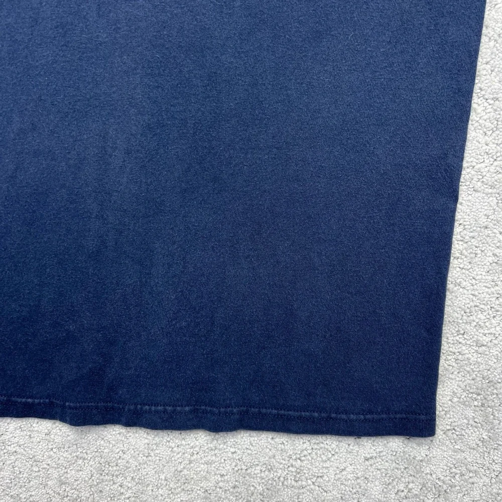 VINTAGE Y2k Champion Athletic T-Shirt Mens Medium Navy Blue Cotton Short Sleeve - Picture 6 of 10